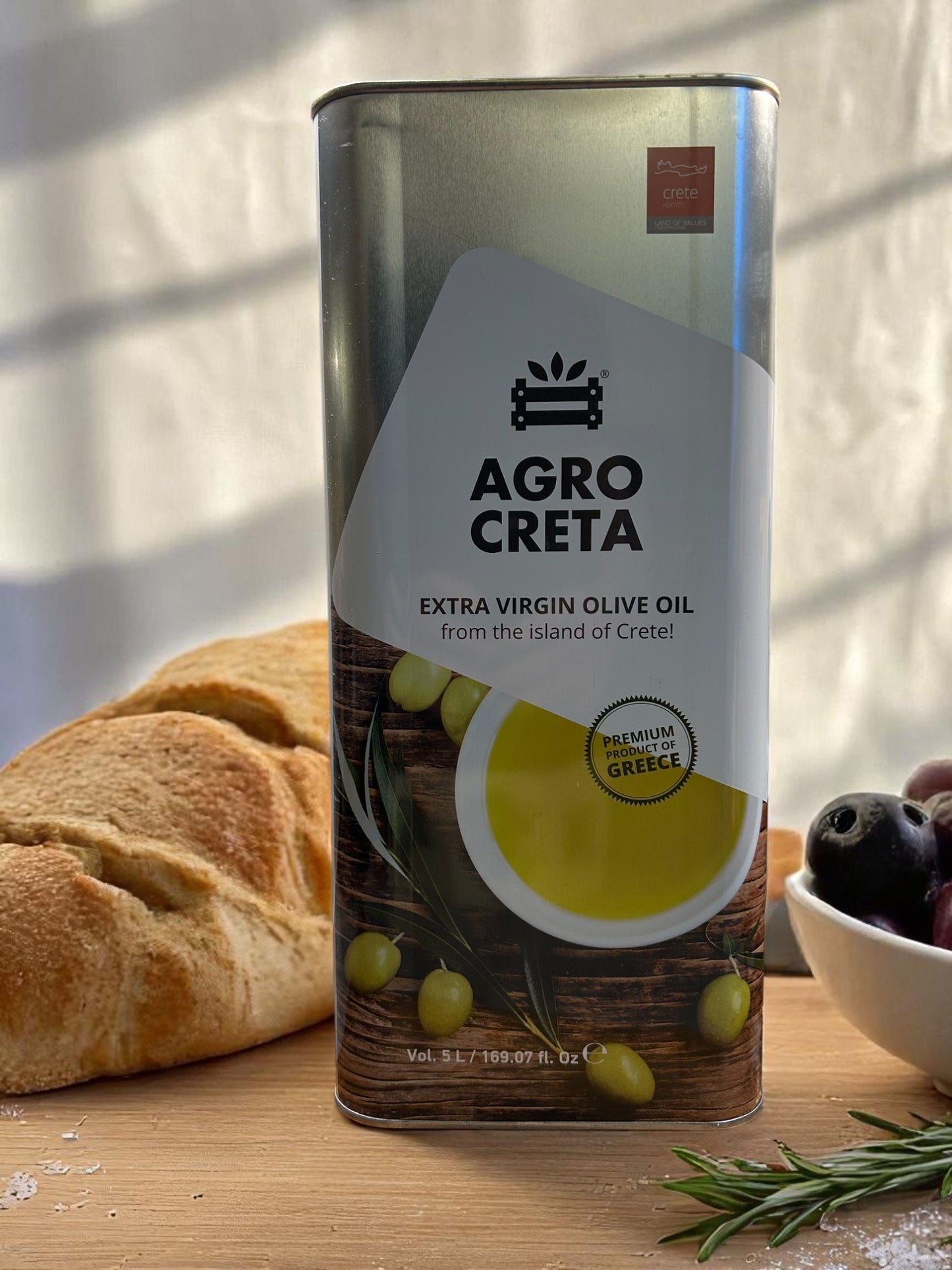 Plastflaske med ekstra jomfru olivenolie fra Kreta – 5 L