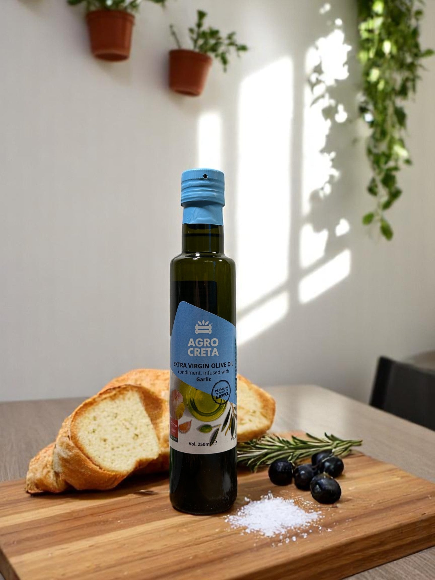 Flaske med ekstra jomfru olivenolie med løg fra Kreta – 250ml